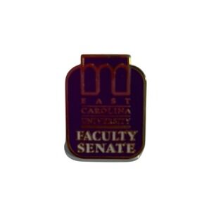 East Carolina‎ University Faculty Senate Lapel Pin ECU Purple Gold Tone